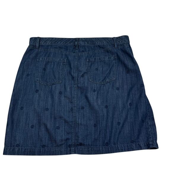 Talbots Embroidered Preppy Classy Soft Lyocell Cotton Blend Skirt Women's 16P - Picture 2 of 5